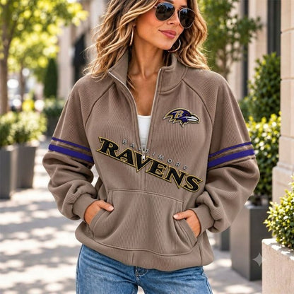 BR x NFL Corduroy Half-Zip Sweatshirt