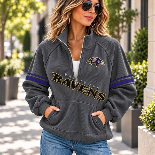 BR x NFL Corduroy Half-Zip Sweatshirt