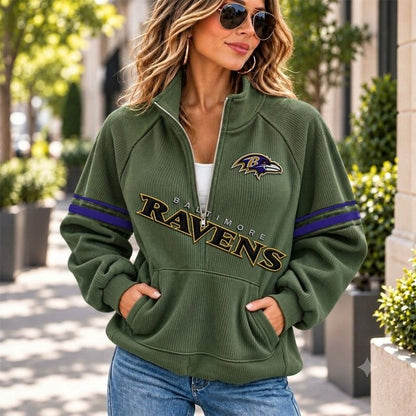 BR x NFL Corduroy Half-Zip Sweatshirt