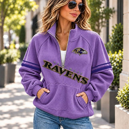 BR x NFL Corduroy Half-Zip Sweatshirt