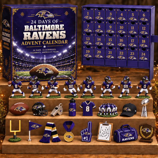 BR x NFL Personalized 24 Days Of American Football Advent Calendar Blink Box