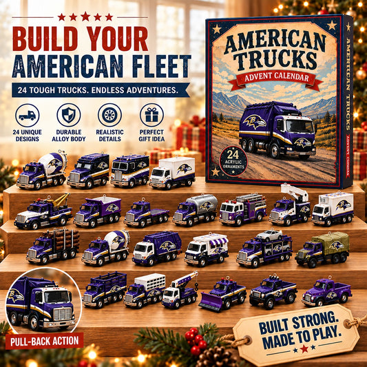 BR x NFL Personalized 24 Days Of American Trucks Advent Calendar Blink Box