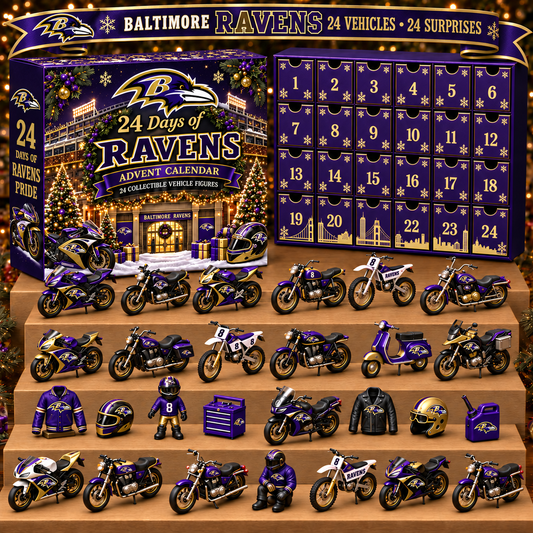 BR x NFL Personalized 24 Days Of Motorcycles Advent Calendar Blink Box