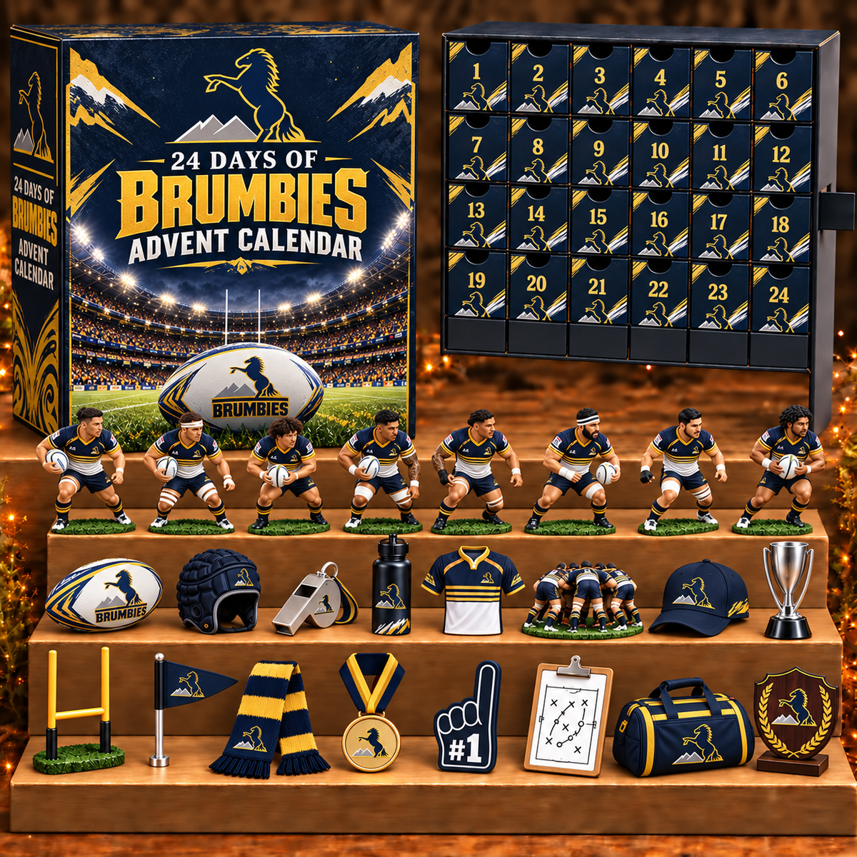 BRU x SRP Personalized 24 Days Of American Football Advent Calendar Blink Box