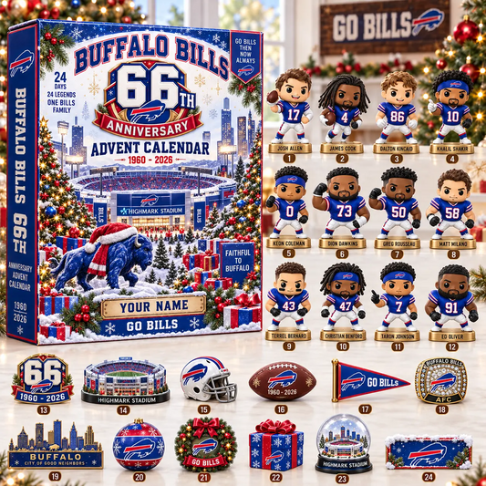 BUF x NFL Christmas 2026 Anniversary Advent Calendar Box Custom Any Name Gifts