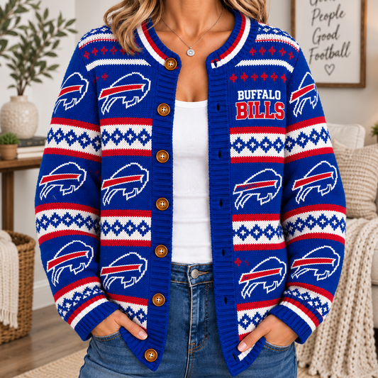 BUF x NFL Women's Cardigan Sweater