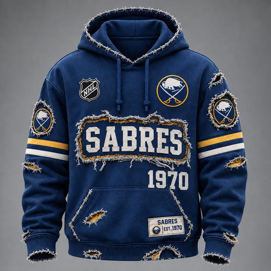 BUF x NHL Distressed Premium Hoodie