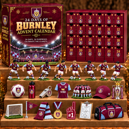 BUR x EPL Personalized 24 Days Of American Football Advent Calendar Blink Box