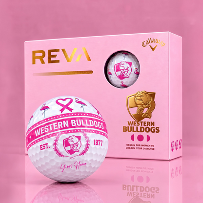 CALLAWAY REVA X PREMIUM AFL WB DELUXE PERSONALIZED GOLF BALL FOR WOMEN TOURNAMENT LIMITED EDITION