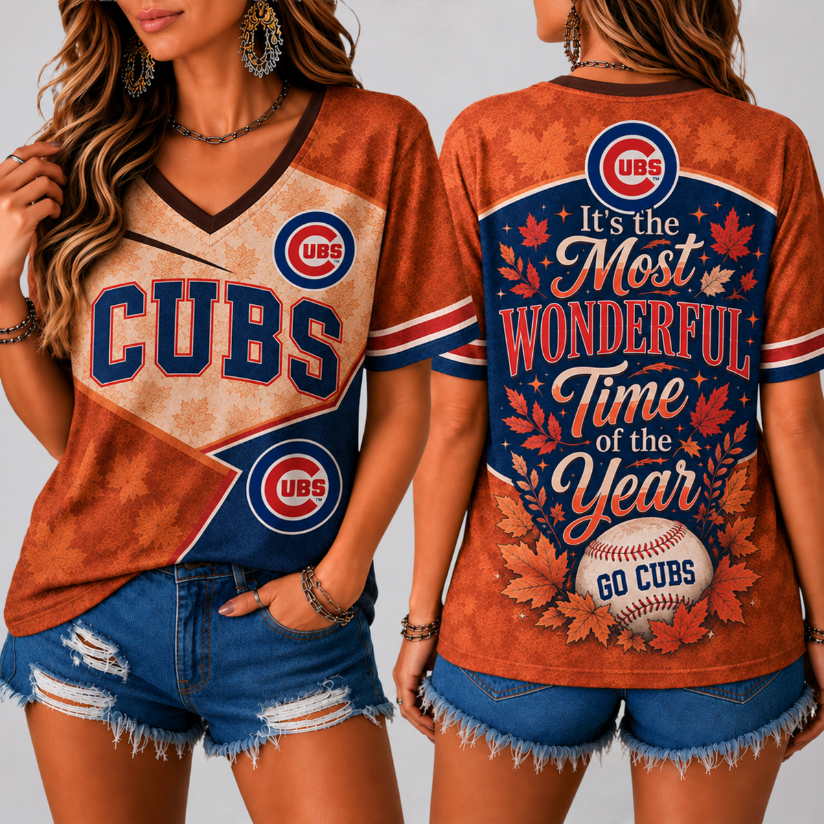 CC Premium MLB Fall Game Day V-Neck Shirt