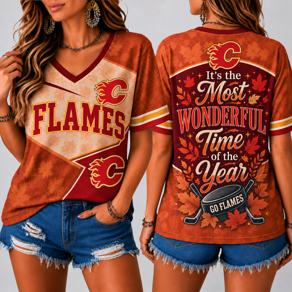 CF Premium NHL Fall Game Day V-Neck Shirt