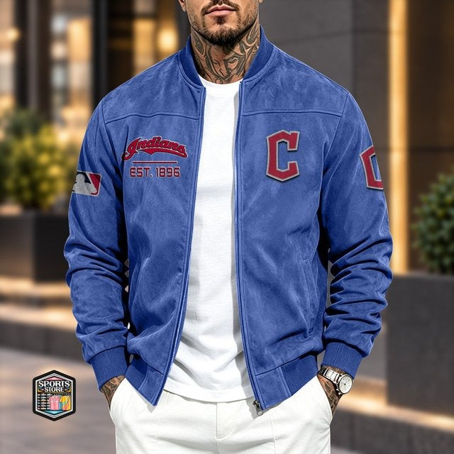 CI x MLB Suede Bomber Jacket