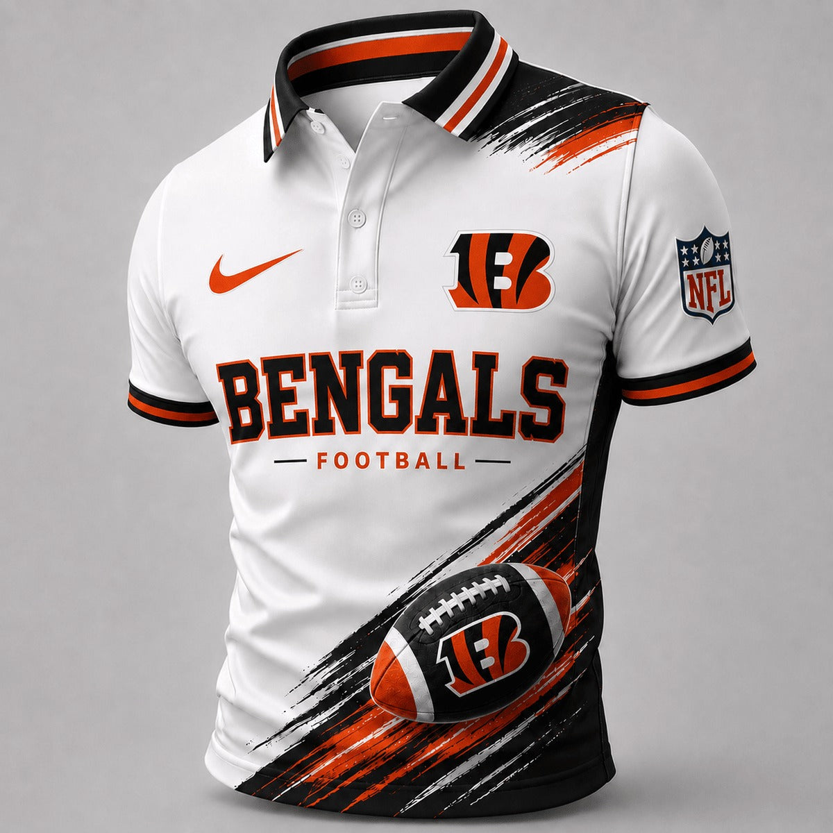 CIN Premium NFL Dynamic Gridiron Style Polo