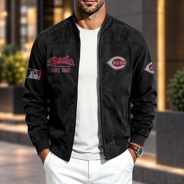 CIN x MLB Suede Bomber Jacket