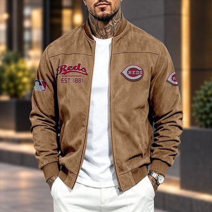 CIN x MLB Suede Bomber Jacket
