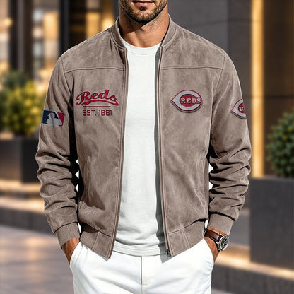 CIN x MLB Suede Bomber Jacket