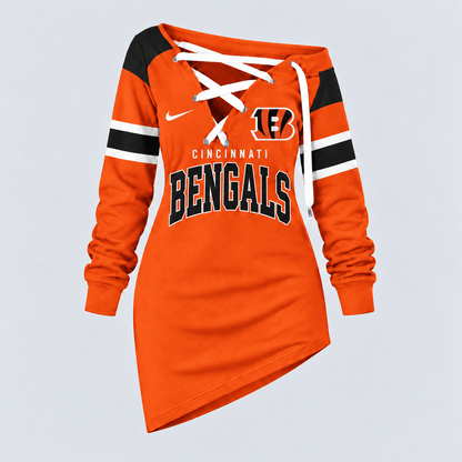 CIN x NFL Game Day Spirit Lace-Up Sweatshirt