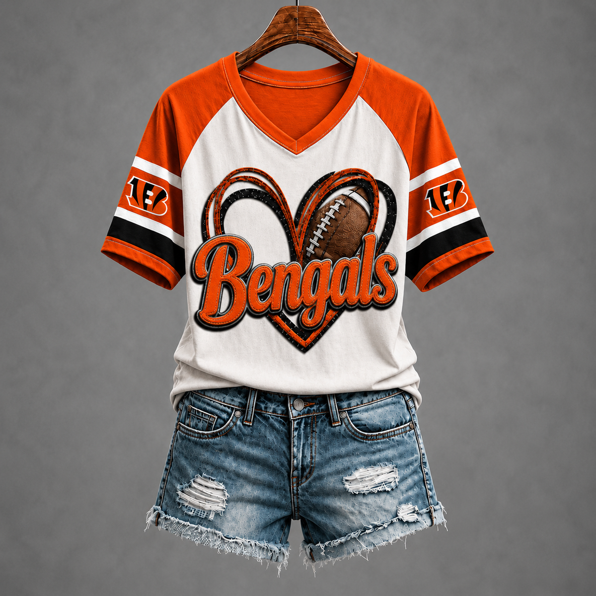 CIN x Premium V-Neck Womenƒ??s Shirt