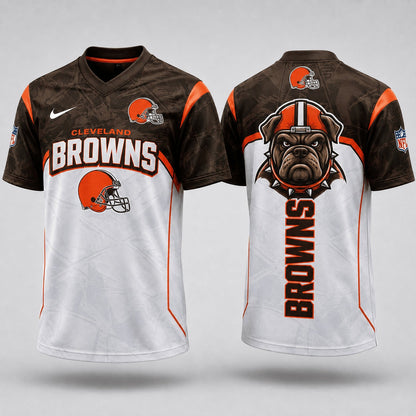 CLE Premium NFL Power Graphic 3D V-neck Shirt