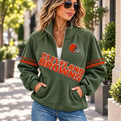 CLE x NFL Corduroy Half-Zip Sweatshirt