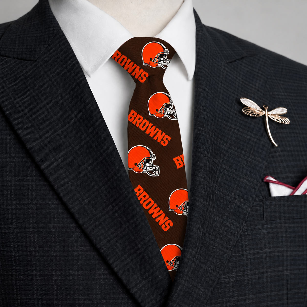 CLE x NFL Personalized Men NeckTie