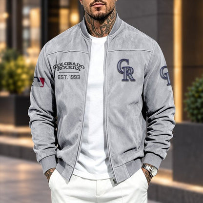 COR x MLB Suede Bomber Jacket