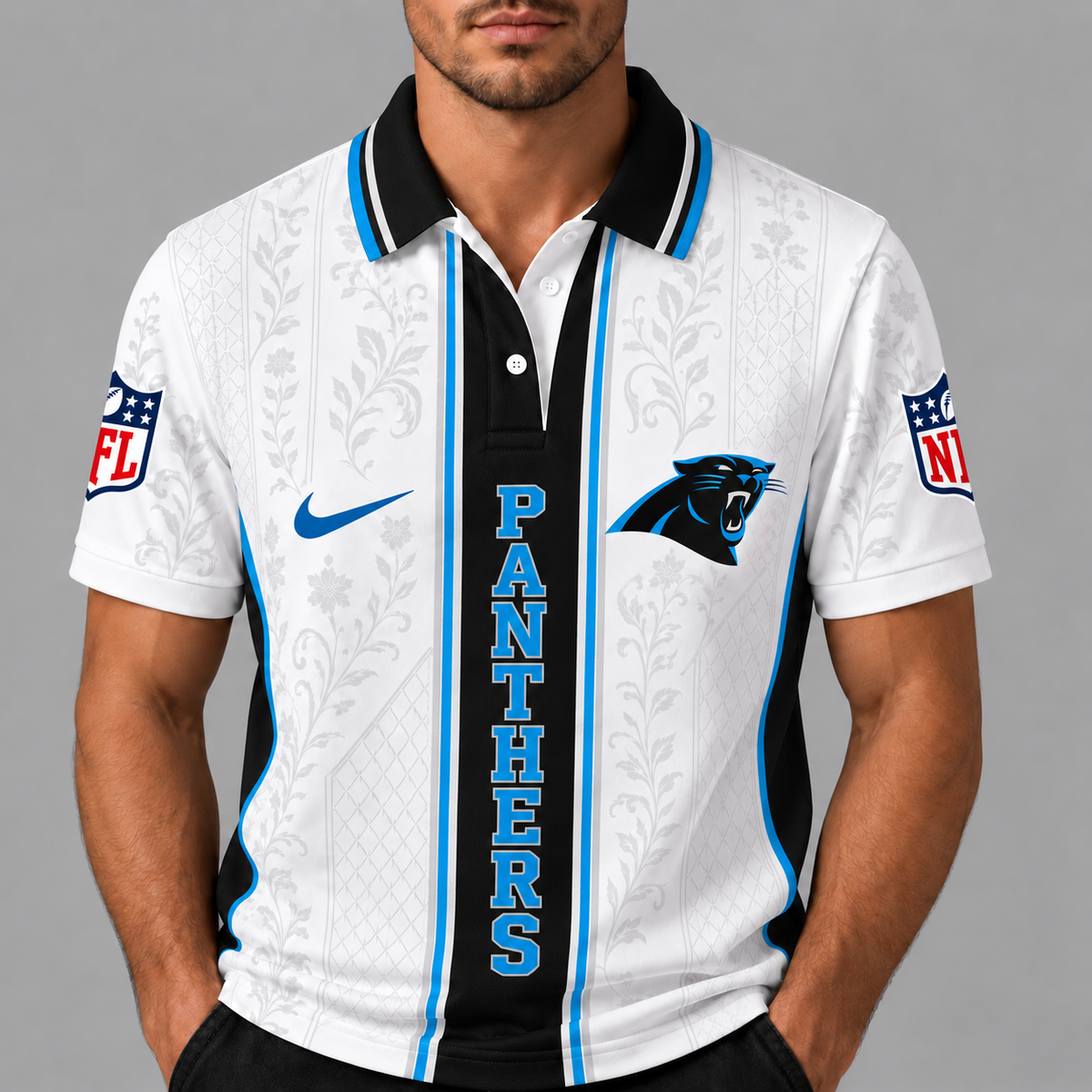 CP Premium NFL Floral Elegance Menƒ??s Polo Shirt