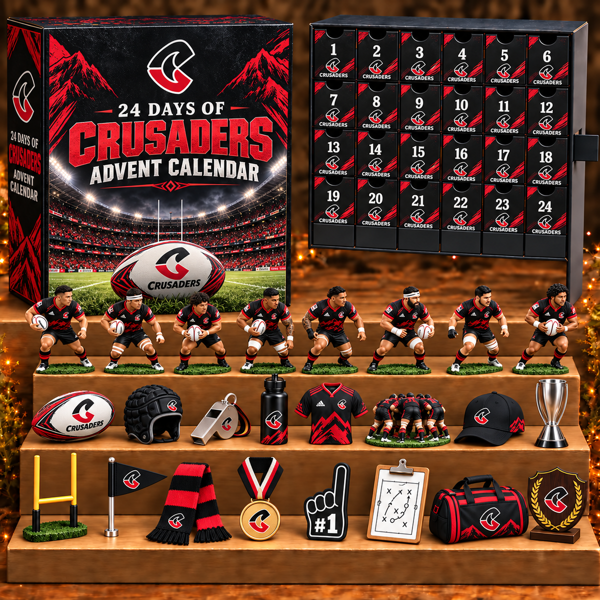 CRU x SRP Personalized 24 Days Of American Football Advent Calendar Blink Box