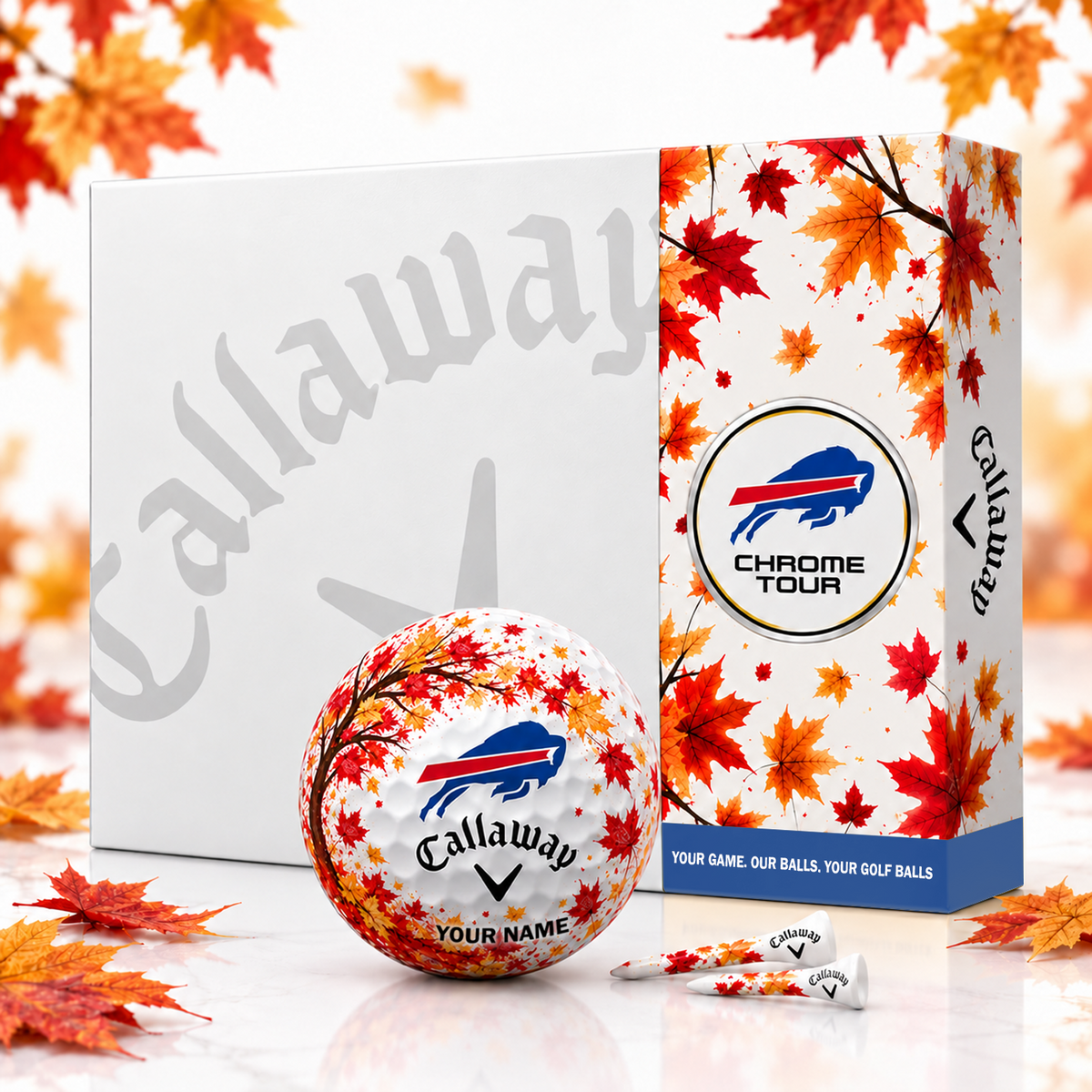 Callaway X Premium NFL BUF FALL EDITION PERSONALIZED GOLF BALL â€“ LIMITED EDITION  V2