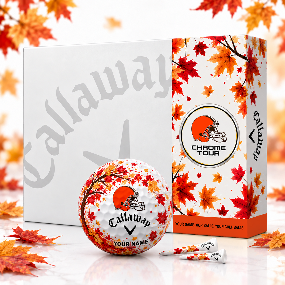 Callaway X Premium NFL CLE FALL EDITION PERSONALIZED GOLF BALL â€“ LIMITED EDITION  V2