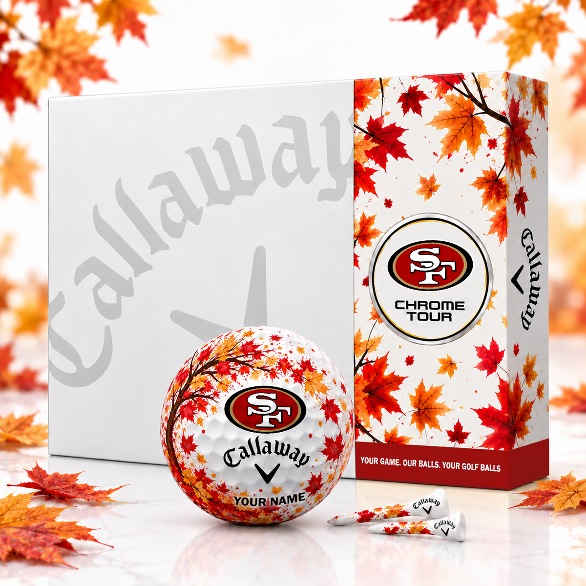 Callaway X Premium NFL SF FALL EDITION PERSONALIZED GOLF BALL â€“ LIMITED EDITION  V2