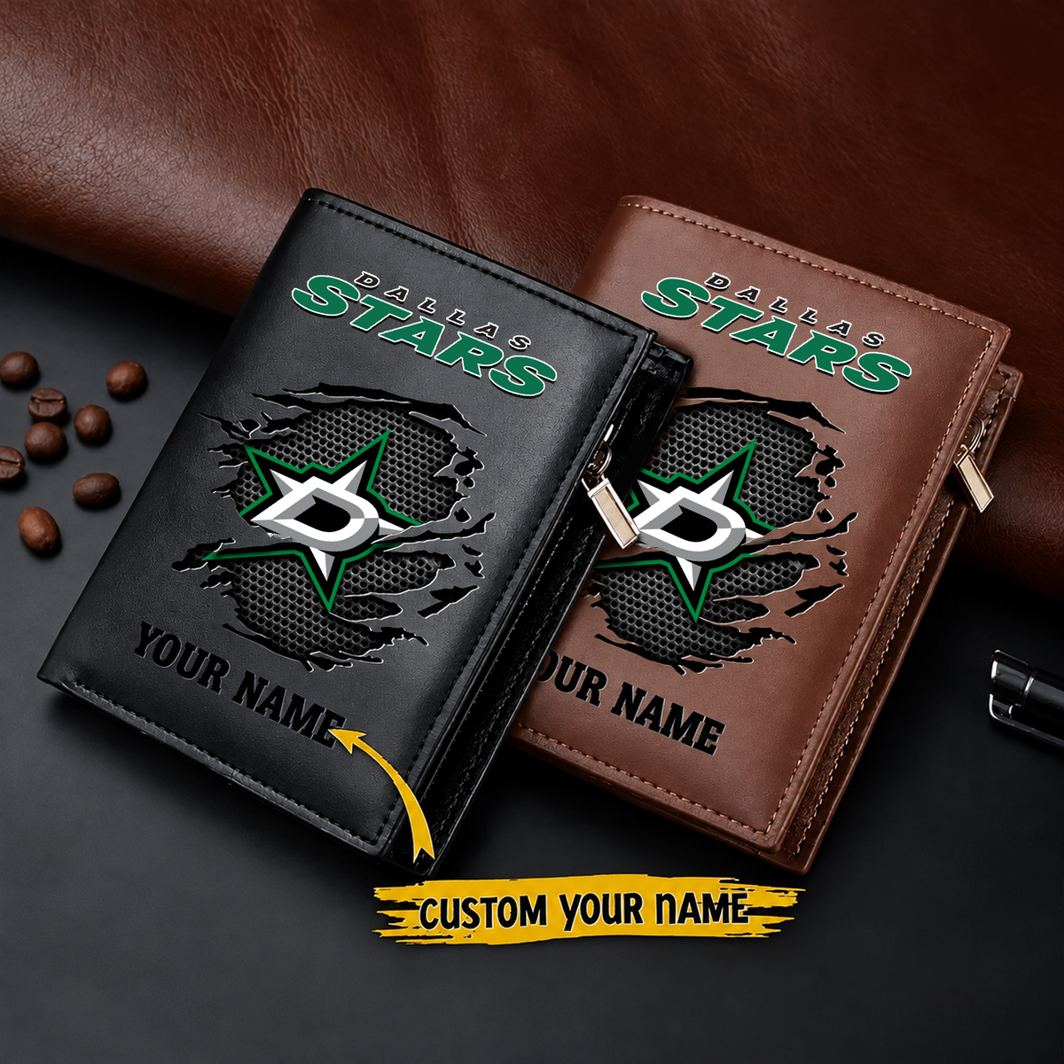 DAL x NHL Men Slim Vertical Wallets New