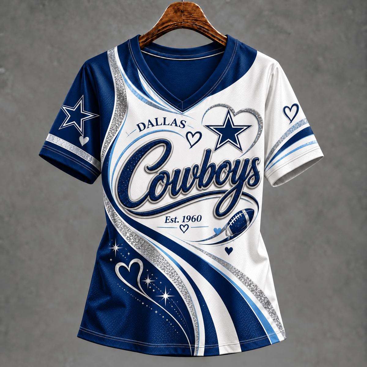 DC x NFL Premium Womenƒ??s V-Neck Shirt