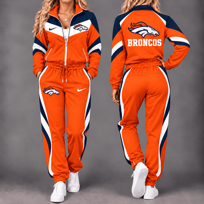 DEN x NFL Team Pride Waterproof Windbreaker Zip-Up Tracksuit Set