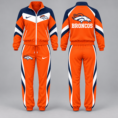 DEN x NFL Team Pride Waterproof Windbreaker Zip-Up Tracksuit Set