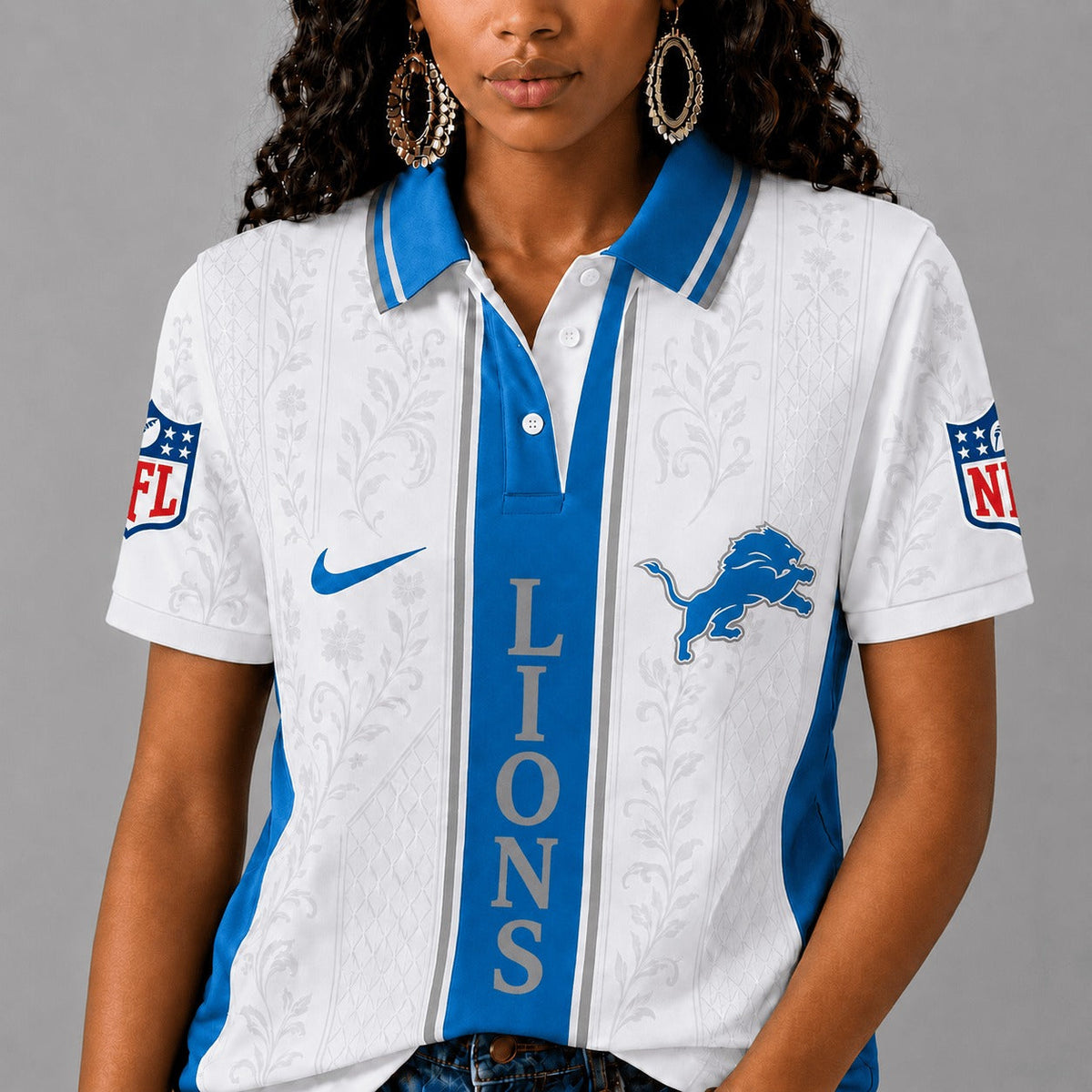 DL Premium NFL Floral Elegance Polo Shirt