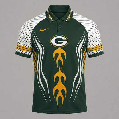 GBP Premium NFL Flame Stripe Athletic Polo Shirt
