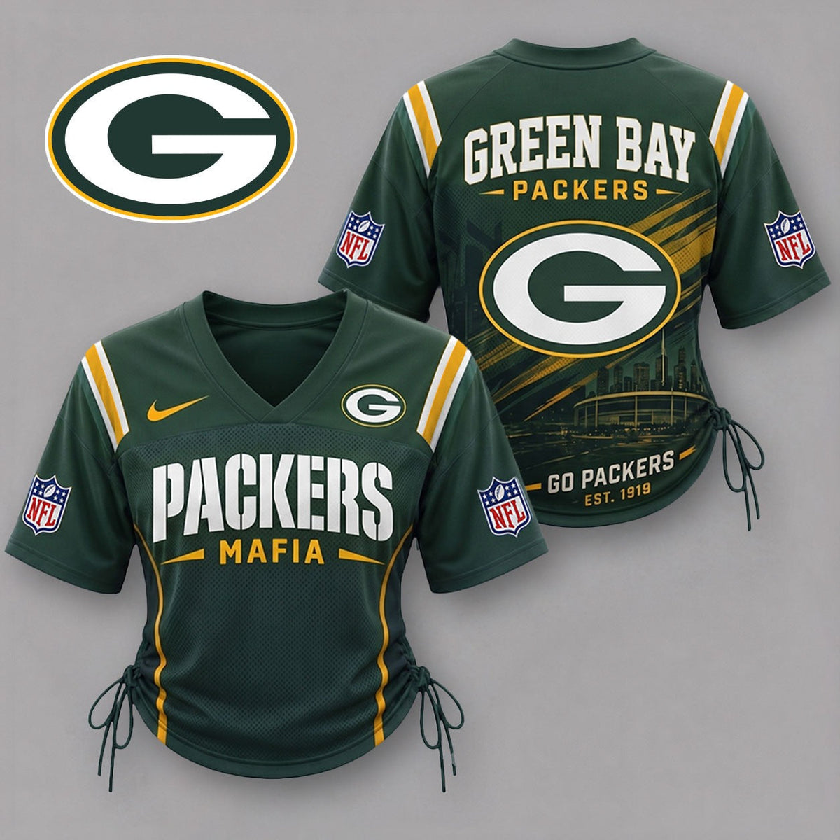GBP Premium NFL Game Day Women Lace-Up Jersey Shirt