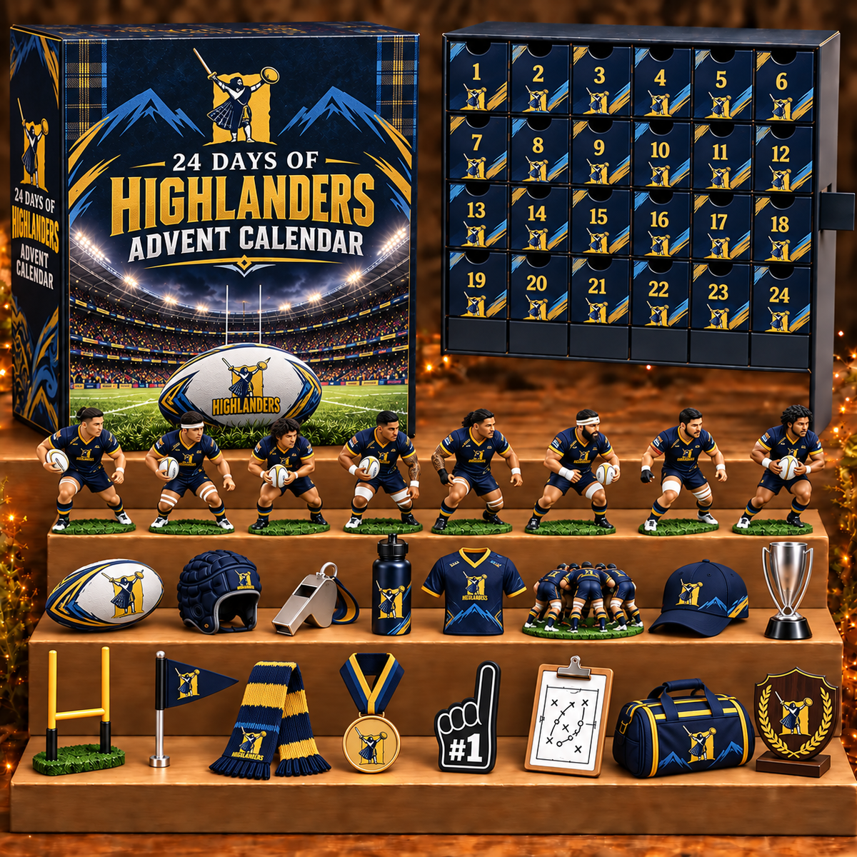 HIG x SRP Personalized 24 Days Of American Football Advent Calendar Blink Box