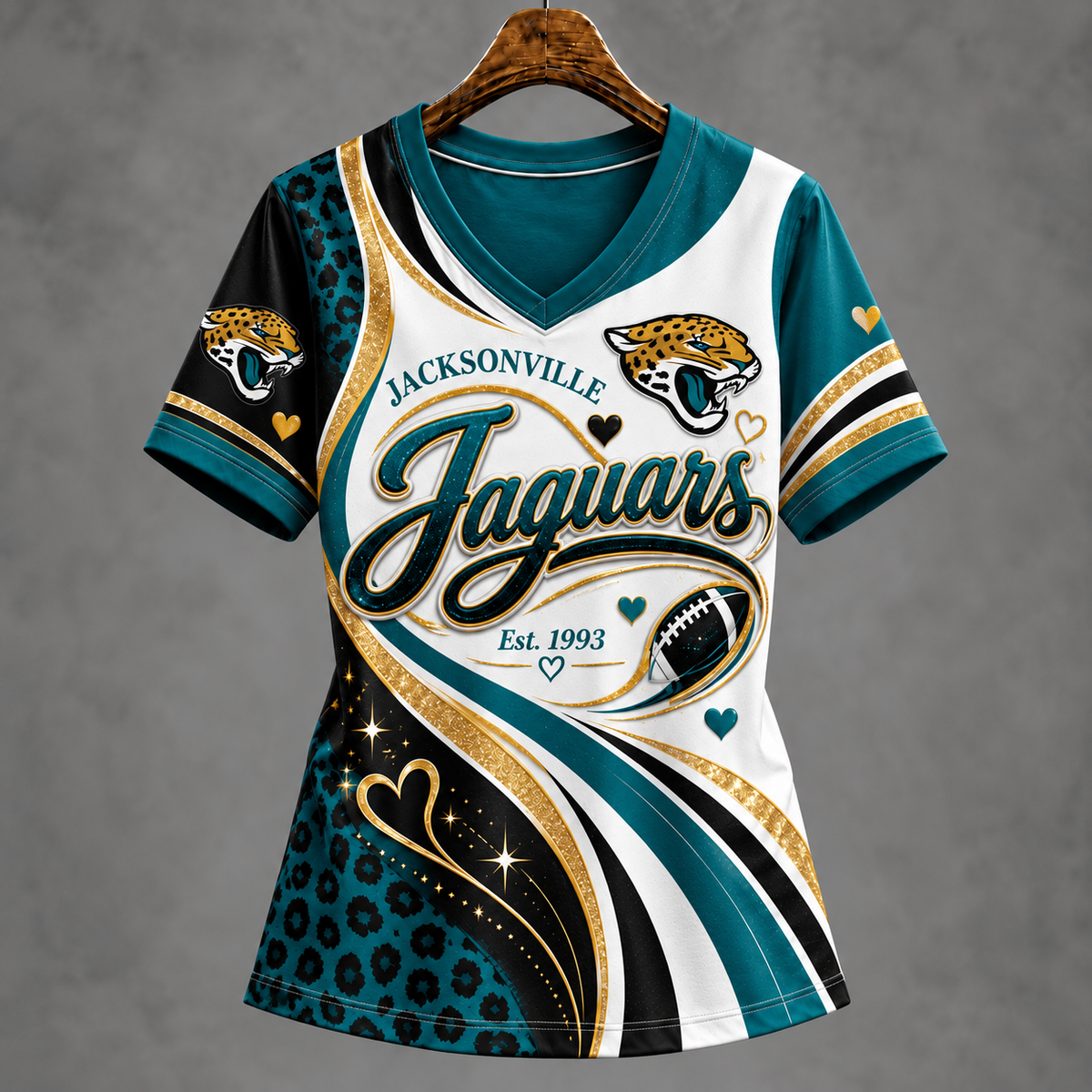 JJ x NFL Premium Womenƒ??s V-Neck Shirt