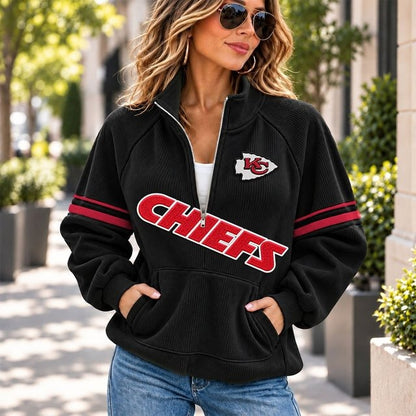 KCC x NFL Corduroy Half-Zip Sweatshirt