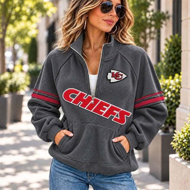 KCC x NFL Corduroy Half-Zip Sweatshirt
