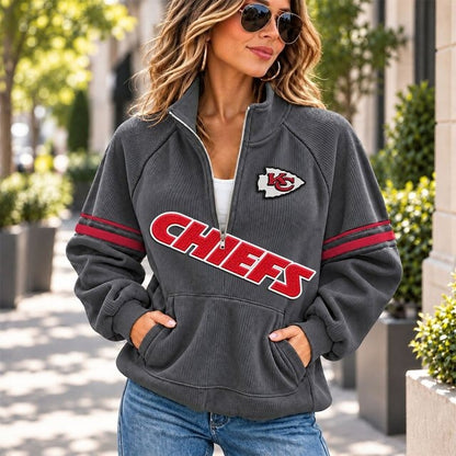 KCC x NFL Corduroy Half-Zip Sweatshirt