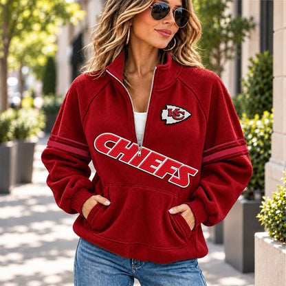 KCC x NFL Corduroy Half-Zip Sweatshirt