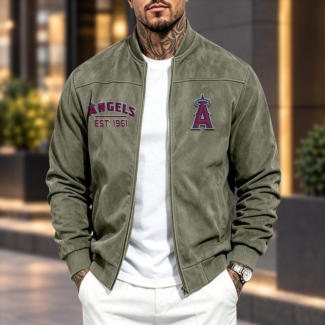 LAA x MLB Suede Bomber Jacket