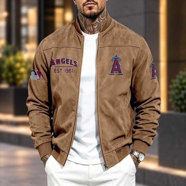 LAA x MLB Suede Bomber Jacket