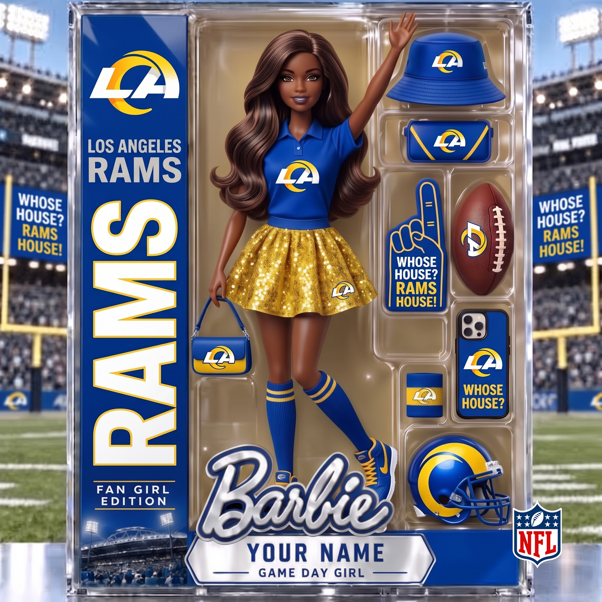 LAR x NFL Barbie Limited Acrylic Block Plaque