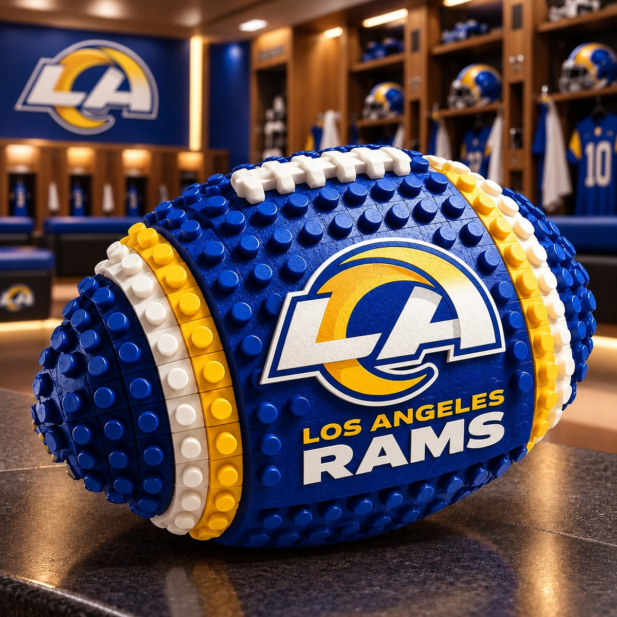 LAR x NFL Team Building Block Football Set
