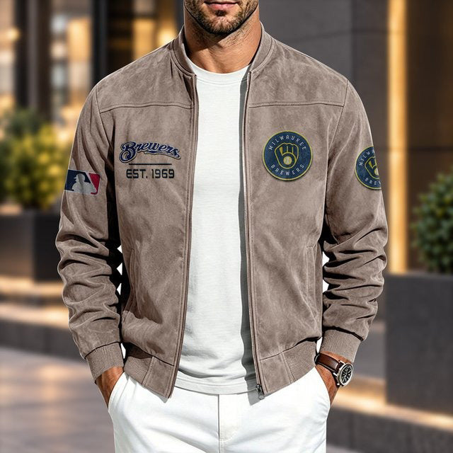 MB x MLB Suede Bomber Jacket