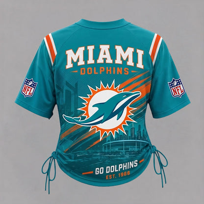 MD Premium NFL Game Day Women Lace-Up Jersey Shirt